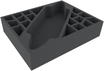 Produktbild von 75 mm Full-Size Schaumstoffeinlage mit 25 Fächern für Miniaturen