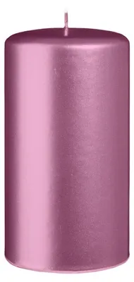 Produktbild von Stumpenkerzen Metallic Matt Orchidee 150 x Ø 80 mm, 6 Stück