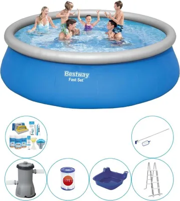 Zdjęcie produktu dla Basen z akcesoriami - Bestway Fast Set Round 457x122 cm