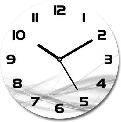 Produktbild von Wanduhr aus Glas 30fi Glasbild Glasuhr Gehärtetes Glas - schwarze-zeiger - Waves abstraction