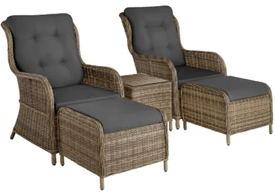 Produktbild von tectake® Aluminium Rattan Sitzgruppe Benissa für 2 bis 4 Personen