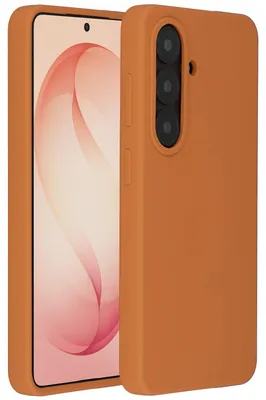 Image de Coque arrière en silicone liquide Accezz avec MagSafe pour Samsung Galaxy S26 Plus - Orange