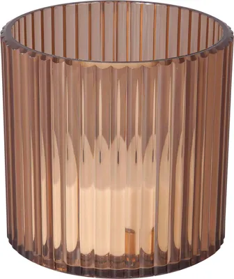 Produktbild von Trendline Windlicht batteriebetrieben Ø 7,7 cm bernstein