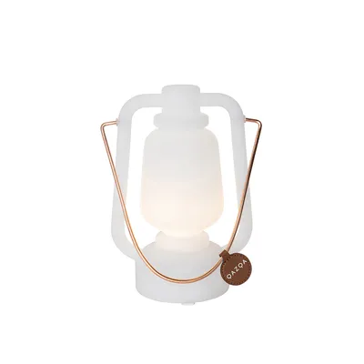 Produktbild von QAZQA - Modern Tischleuchte I Tischlampe I Lampe I Leuchte wiederaufladbar 22 cm IP44 weiß - Storm Mini I Außenbeleuchtung - Kunststoff Andere - I (nicht austauschbare) LED