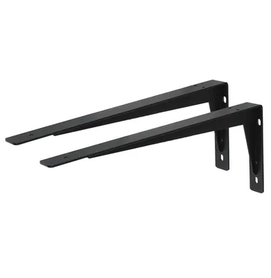 Produktbild von Verstärkter Wandhalter, Regalträger 200 x 500 x 40 mm, 2 Stück, schwarz
