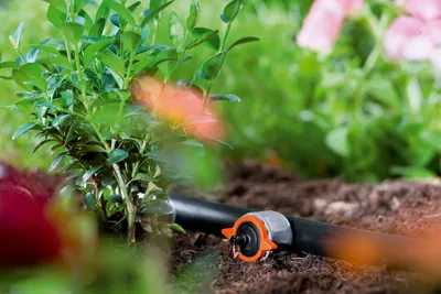 Produktbild von Gardena Regulierbarer Endtropfer, 4 bar, Grau, Orange