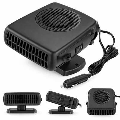 Produktbild von Autoheizung 12V mit Warmluft und Lüftungsfunktion, 360° Schwenkbar, Kompakter Heizlüfter für den Fahrzeuginnenraum