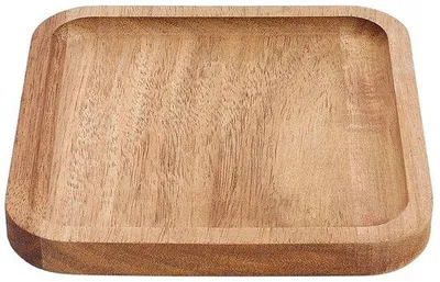 Produktbild von Massivholz-Dienblatt 15x15cm - Serviertischplatte aus Acaciaholz