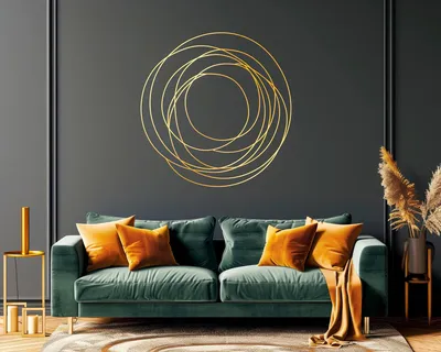 Produktbild von Decords Wandtattoo – eleganter abstrakter Kreis mit modernen Linien, 201 x 201 cm