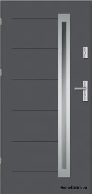 Produktbild von Außentür, Stahltür, Haustür, Nordland INOX, dick und warm, 1,2Wm2k, 70 mm, 90, Linke Tür, Farbe anthrazit, sofort verfügbar
