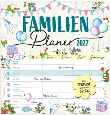 Produktbild von TRÖTSCH - Broschürenkalender Familienplaner 2027
