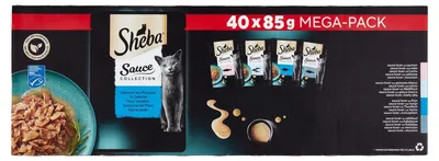 Productafbeelding van SHEBA Saucen Assortiment – Een selectie van visaroma's – Natvoer voor katten – 40 x 85 gram