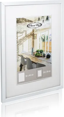 Produktbild von Posterrahmen 30 x 40 cm Weiß mit Passepartout