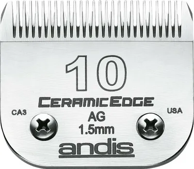 Obrázek produktu pro Břity pro holicí strojek Andis 10 z keramické oceli z uhlíkové oceli (1,5 mm)
