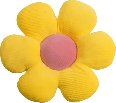Produktbild von Dekokissen Blume gelb rosa Ø 50 cm