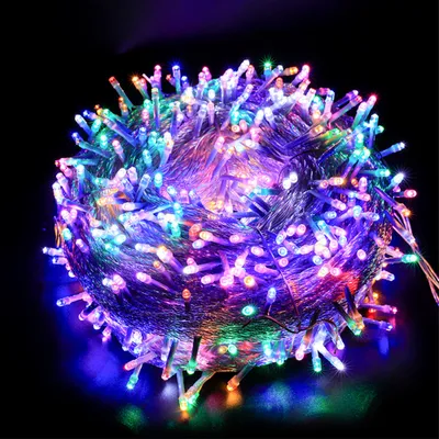 Produktbild von 50M 400LED 8 Leuchtmodi LED Lichterkette für Weihnachtsbaum Party Garten Dekoration Weihnachtsbeleuchtung Lichterketten Innen Lichtschlauch Strom