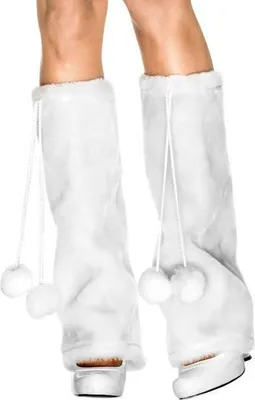 Produktbild von Legwarmer mit Bommeln weiß