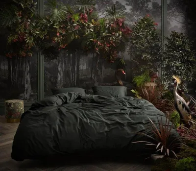 Produktbild von Essenza Satin Bettwäsche-Garnitur Minte  Farbe Anthracite Größe 140x200+70x90