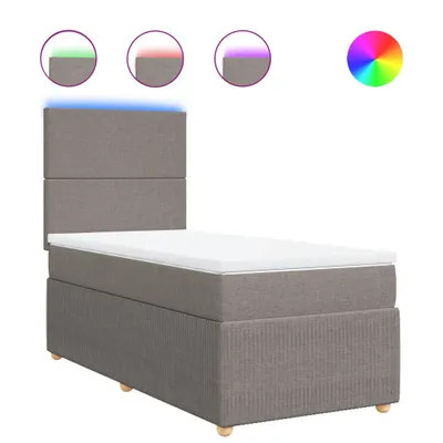 Produktbild von Boxspringbett mit Matratze Taupe 90x200 cm Stoff