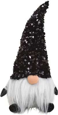 Produktbild von Wichtel Dekofigur Figur grau schwarz Textil 29 cm
