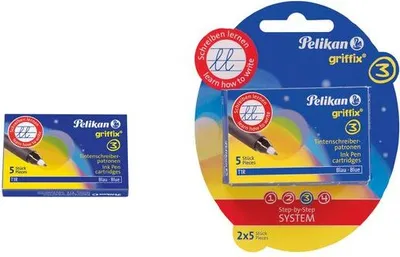 Produktbild von Pelikan Tintenschreiberpatronen griffix Blau 5 ST, Blau, Kugelschreiber, 5 Stück(e), Box