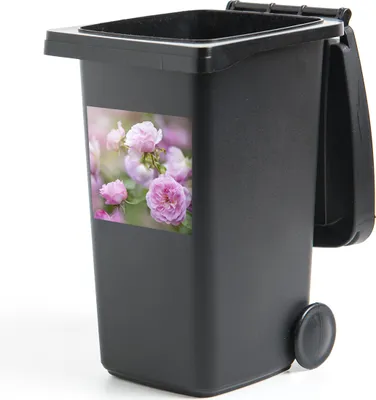 Produktbild von MuchoWow® Mülltonnenaufkleber Pflanzen von rosa Rosen wachsen in der Natur 40x40 cm - Abfall-Aufkleber - Container - für Abfallcontainer