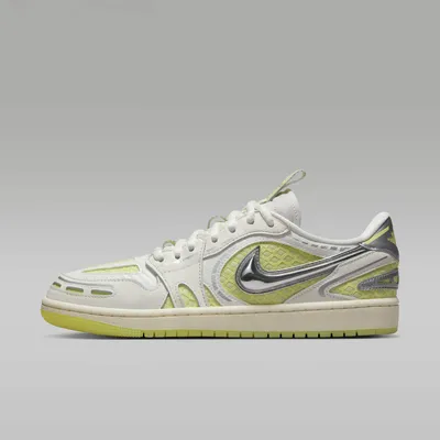 Image de Air Jordan 1 Low Method of Make V3 "Sail Luminous Green" Vert, Taille : 36.5