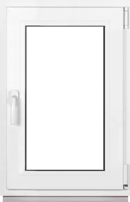 Produktbild von Framex Kellerfenster Fenster Kunststofffenster Weiß Breite x Höhe 60 x 85 cm (600 x 850 mm) 2fach (32 mm) Dreh Kipp DIN Rechts - Premium