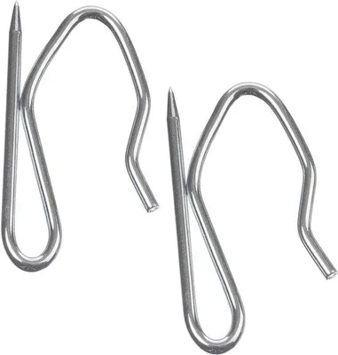 Produktbild von Zinkmetall Haken für Vorhänge 50 Stück