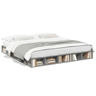 Obrázek produktu pro vidaXL Postel Grey Sonoma 180x200 cm Dřevěný materiál