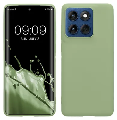 Produktbild von kwmobile Handyhülle für Motorola Edge 60 Hülle - TPU Case - Kabelloses Laden - Schutzhülle Cover in Hellgrün