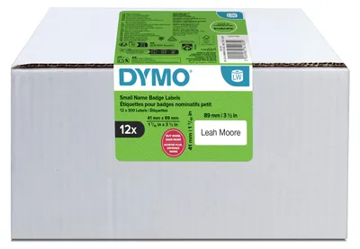 Image de DYMO 2234183 DYMO Etikettenrolle für Etikettendrucker weiß, 41,0 x 89,0 mm, 12 x 300 Etiketten