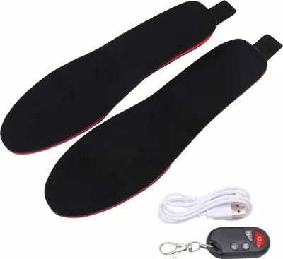 Produktbild von Heizsohlen mit Fernbedienung – USB Wiederaufladbar, DIY Schneidbar, Elektrische Heizsohlen für Herren und Damen, Größe 41-45, für Outdoor Aktivitäten