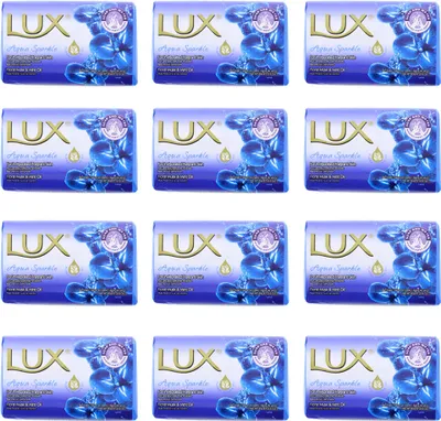 Produktbild von 12 x Lux Aqua Sparkle Stück Seife Floraler Duft Moschus & Minzöl je 80g