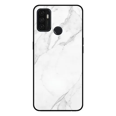 Produktbild von Smartphonica Handyhülle für OPPO A32 / A53 / A53s mit Marmordruck - TPU-Hülle mit Marmor-Design - Weiß
