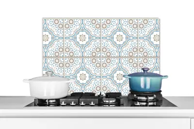 Obrázek produktu pro KitchenYeah® Splashback kitchen - Kuchyňský splashback - Ochrana stěny sporáku a dřezu - Květiny - Portugalsko - Design 60x40 - Alu-Dibond (alternativa ke skleněnému splashbacku) - Tepelně odolný - Splashback na sporák - Kuchyňský splashback