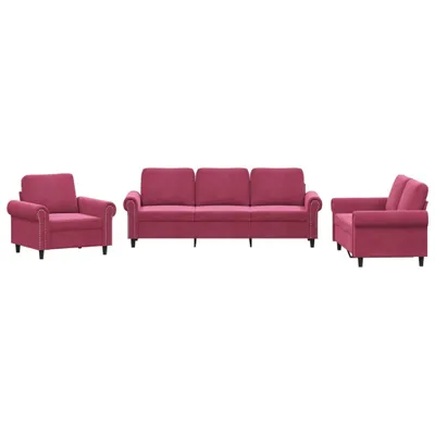 Zdjęcie produktu dla VidaXL 3202174, Czerwony, Pianka, Metal, Poliester, Poli drewno, Tkanina, 2,12 m, 77 cm, 80 cm