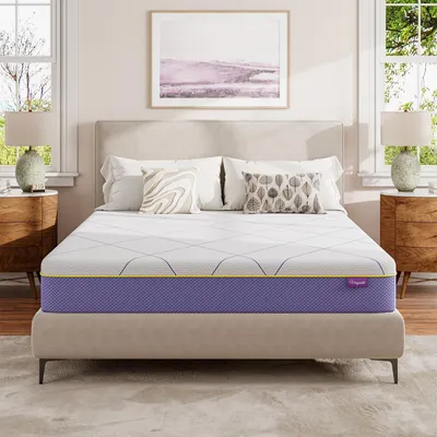 Produktbild von Vesgantti Matratze 90x200 cm H3 Kaltschaummatratze, 16cm Höhe, , Mittelfest Rollmatratze, Abnehmbarer Stoffbezug, Lavendel Violett