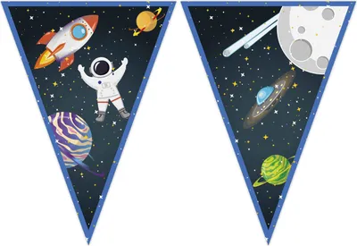 Immagine prodotto di Linea di bandiere in cartaRocket Space, 3MTR.