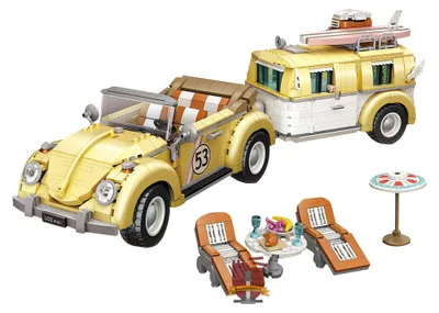 Produktbild von 1130 - Auto mit Campingwagen (LOZ) Klemmbausteine