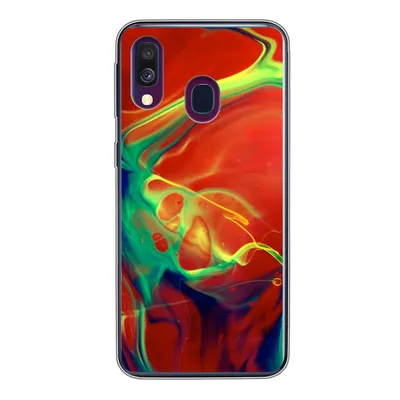 Produktbild von MuchoWow® Handyhülle Schutzhülle Hülle für Samsung Galaxy A40 Kunst - Tinte - Farben - Psychedelisch Silikon Softcase Handy Hülle - Handy-Tasche