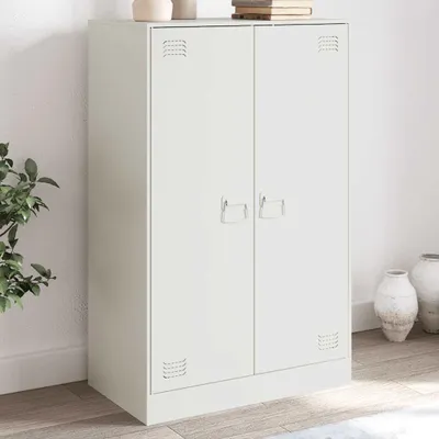 Immagine prodotto di vidaXL Madia bianca 67x39x107 cm acciaio