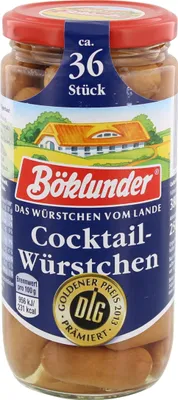 Produktbild von Böklunder Cocktail-Würstchen in Eigenhaut, ca. 36 Stück, 380g