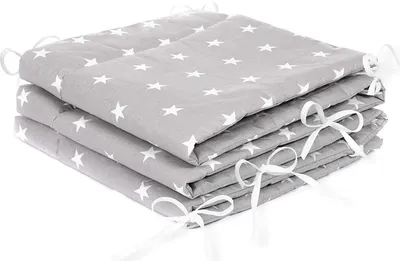 Produktbild von Amilian Bettumrandung Babybett Baby Kinder Nestchen Kantenschutz Bettnestchen Kopfumrandung für Laufstall Bettausstattung Bettschlange 180 cm