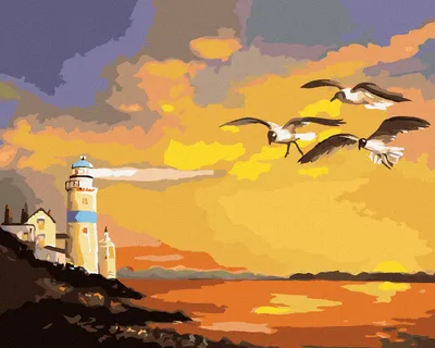 Produktbild von Zuty - Malen nach Zahlen - LEUCHTTURM (D. RUSTY RUST), 40x50 cm, ohne Keilrahmen