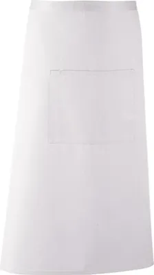Immagine prodotto di Premier Workwear PR158 | Grembiule da bar Colori - 90 x 80 cm - Lavaggio in casa: fino a 60 °C - Colore: Bianco - Dimensioni: 90 x 80 cm