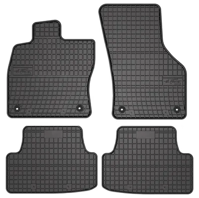 Image de Tapis de sol en caoutchouc pour Volkswagen Golf VIII 2019- (hayon/break) – 4 pièces, noirs, sur mesure