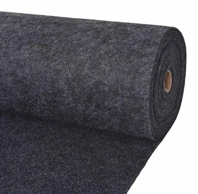 Imagen del producto de vidaXL Alfombra gris antracita, 1,2 x 15 metros, de poliéster