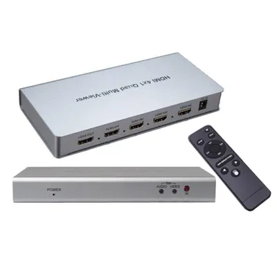 Produktbild von A73D HDMI Quad Multi-Viewer 4x1 Konverter – Nahtloser HDMI Umschalter, 4 Eingänge 1 Ausgang, IR Fernbedienung, Full HD