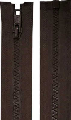 1 Reißverschluss Profil 5mm 40 cm teilbar, Autolock, schokobraun